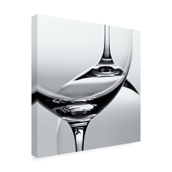 Hejha 'Two Wine Glasses' Canvas Art,18x18